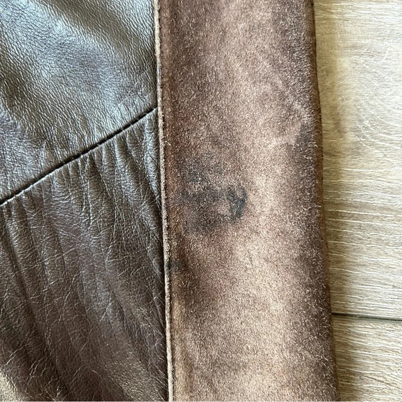 Vintage Coraggio Kollections Suede Smooth Leather Mixed Southwestern Coat - Picture 15 of 16